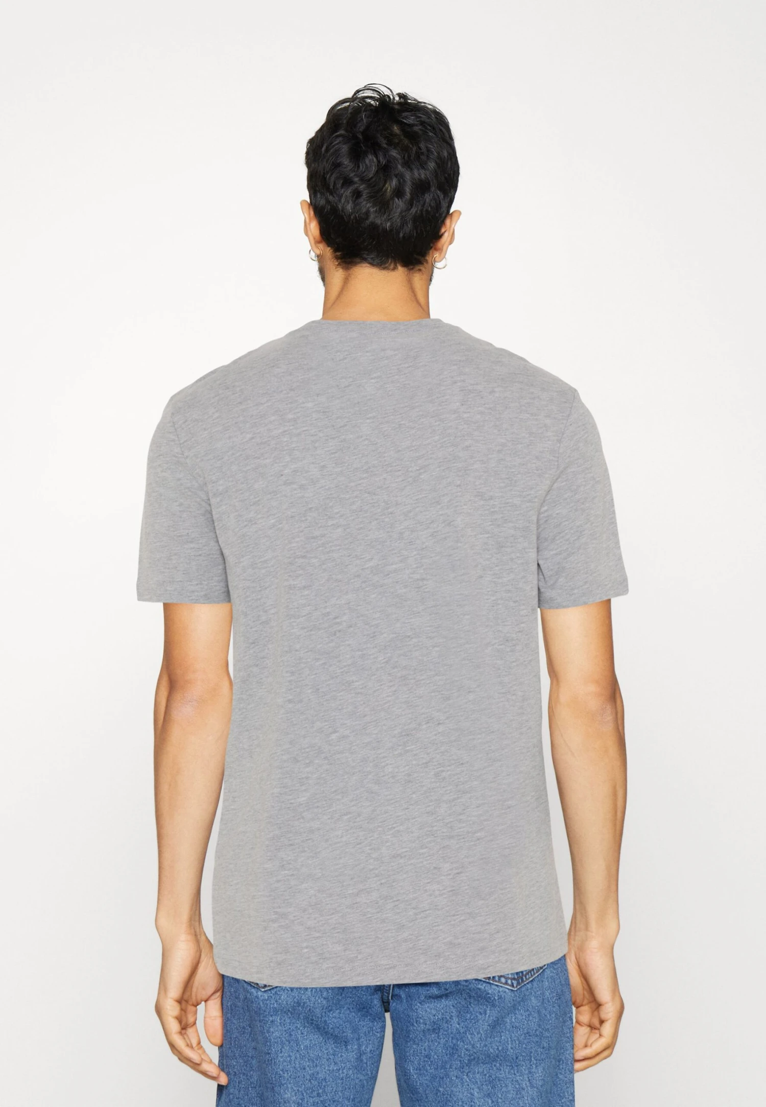 Pier One 3 PACK - T-shirt Basic - Mottled Light Grey/pink/black 3 Pier One 3 PACK - T-shirt Basic - Mottled Light Grey/pink/black - obrazek 3