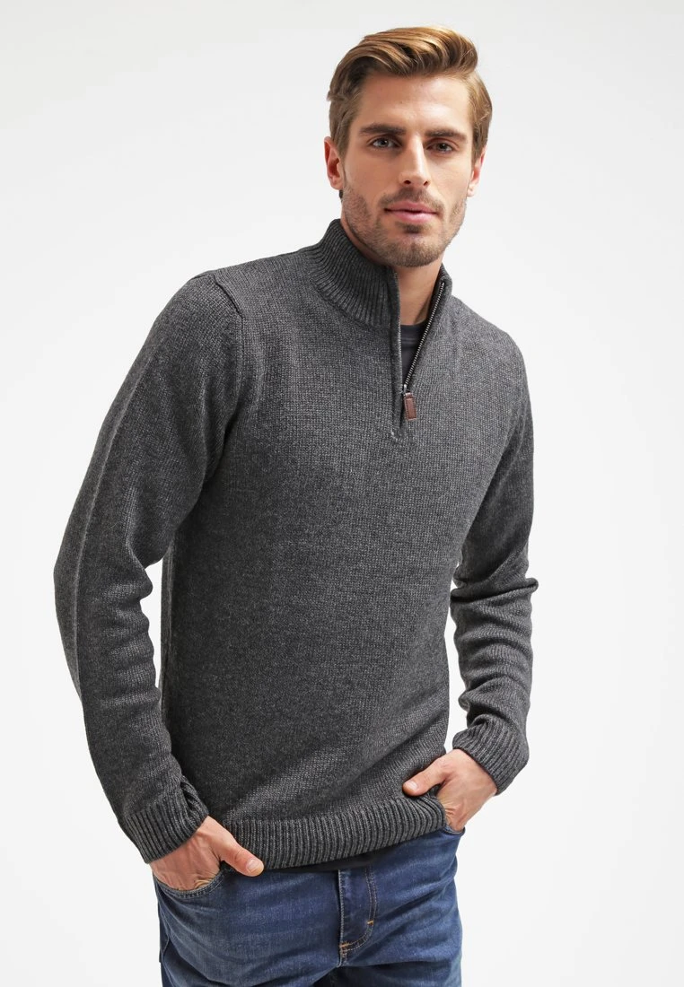 Pier One Sweter - Dark Grey Melange 1 Pier One Sweter - Dark Grey Melange