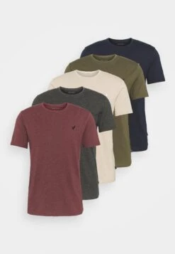 Pier One 5 PACK - T-shirt Basic - Dark Grey/dark Blue/olive 14 Pier One 5 PACK - T-shirt Basic - Dark Grey/dark Blue/olive -Pier One 0f912bddd05048f8b5cda3d15e55e149
