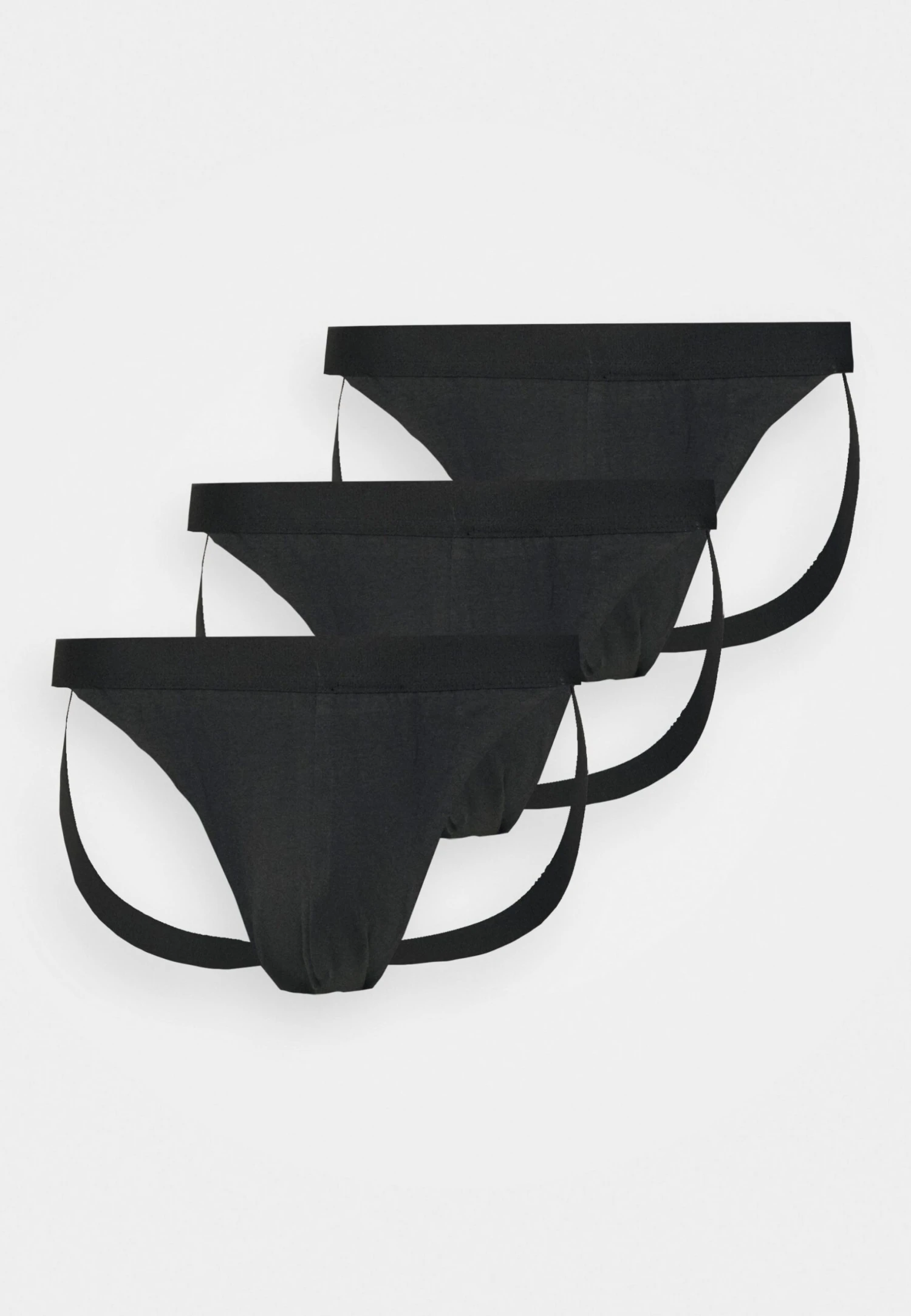 Pier One JOCK STRAP 3 PACK - Figi - Black 2 Pier One JOCK STRAP 3 PACK - Figi - Black - obrazek 2
