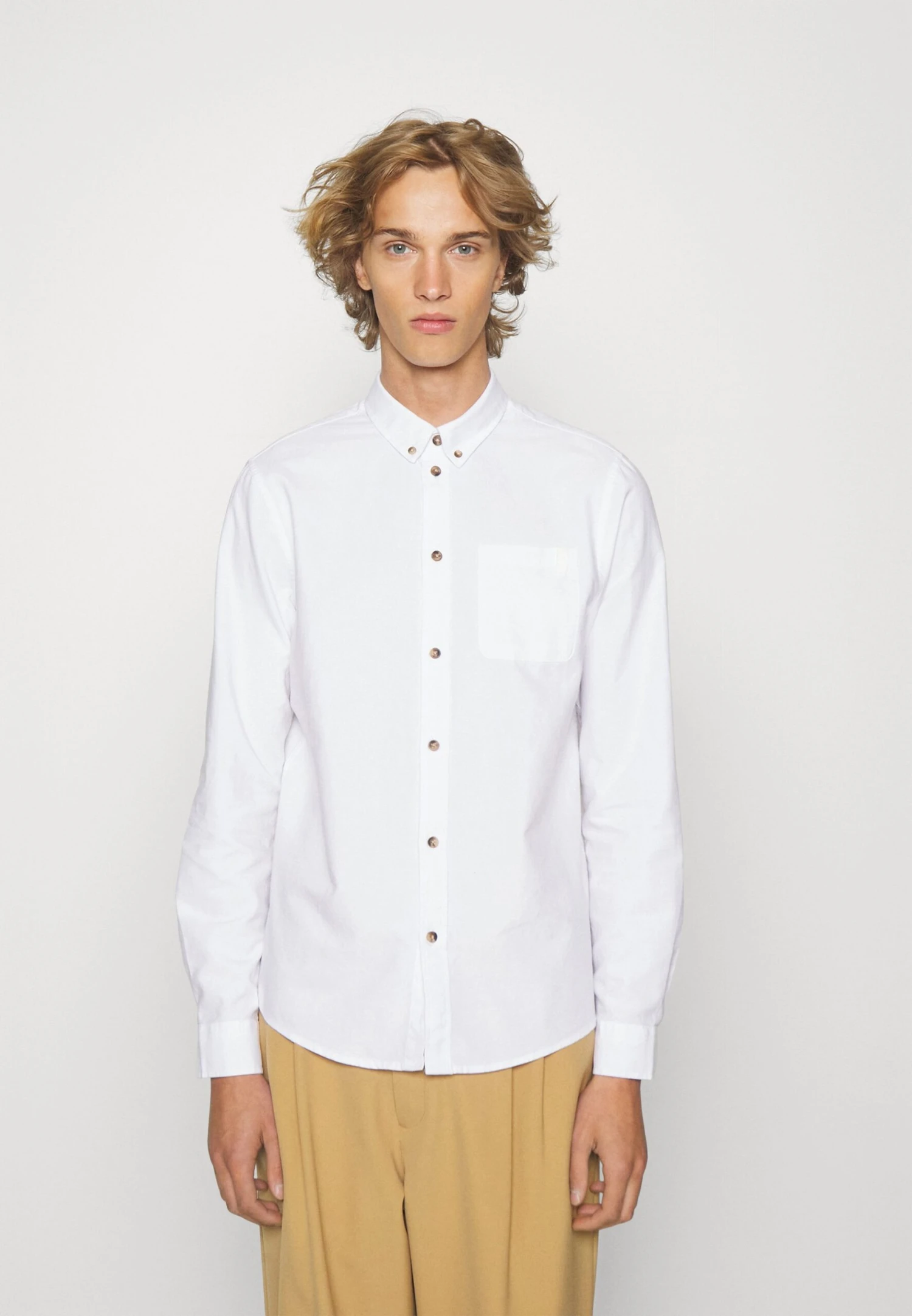 Pier One 2 PACK - Koszula - White/light Blue 4 Pier One 2 PACK - Koszula - White/light Blue - obrazek 4