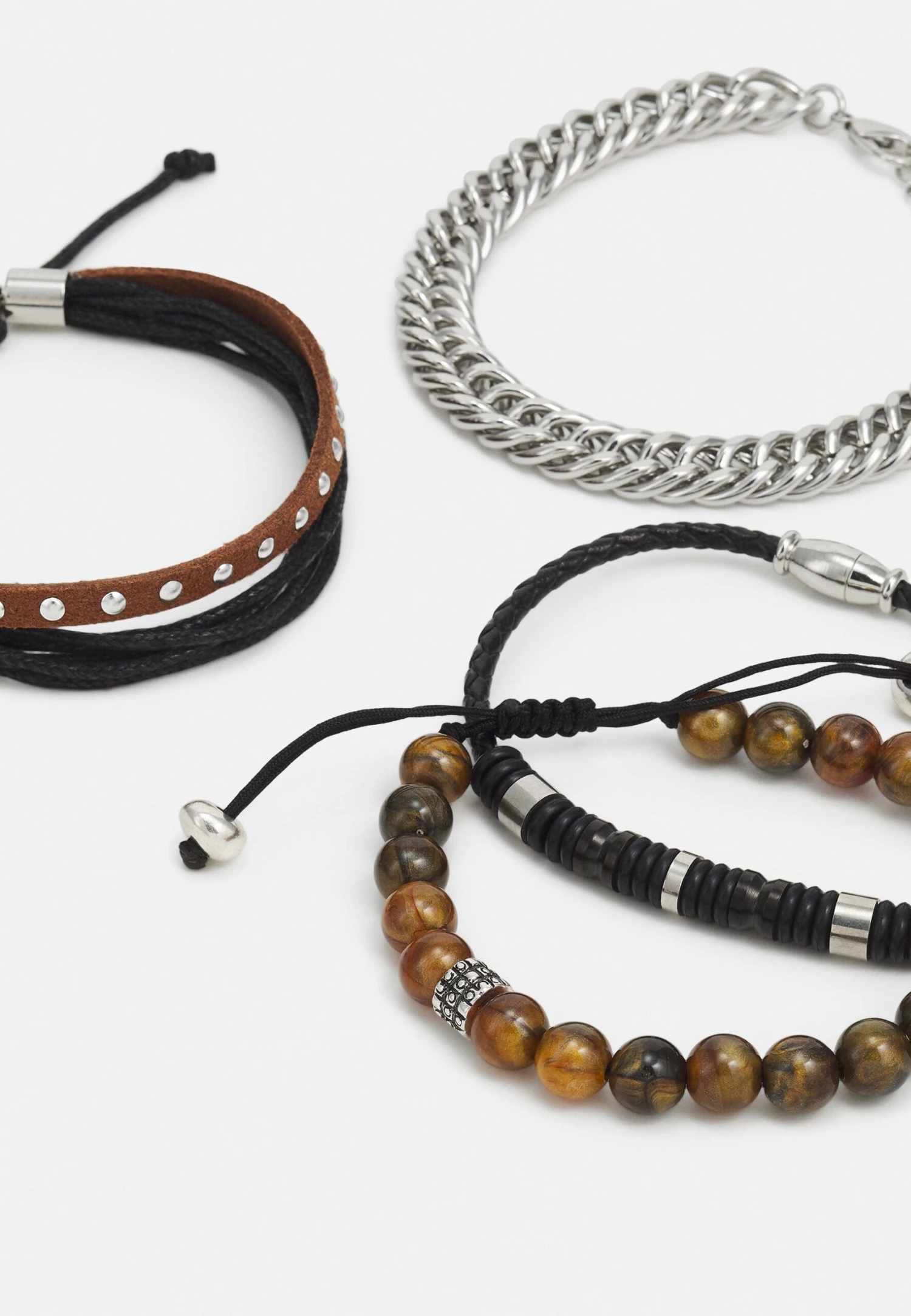 Pier One 4 PACK - Bransoletka - Silver-coloured 2 Pier One 4 PACK - Bransoletka - Silver-coloured - obrazek 2