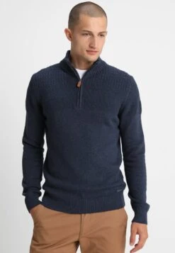 Pier One Sweter - Mottled Dark Blue