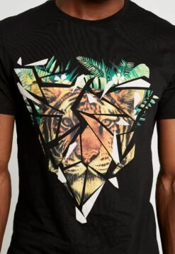 Pier One T-shirt Z Nadrukiem - Black -Pier One 19ec1b0747684351bf4c02bb5a2f7244