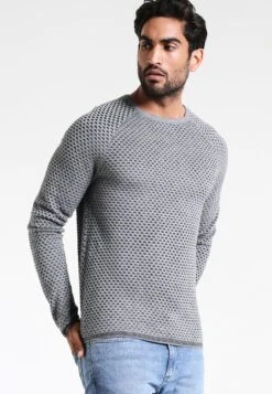 Pier One Sweter - Mottled Grey/anthracite