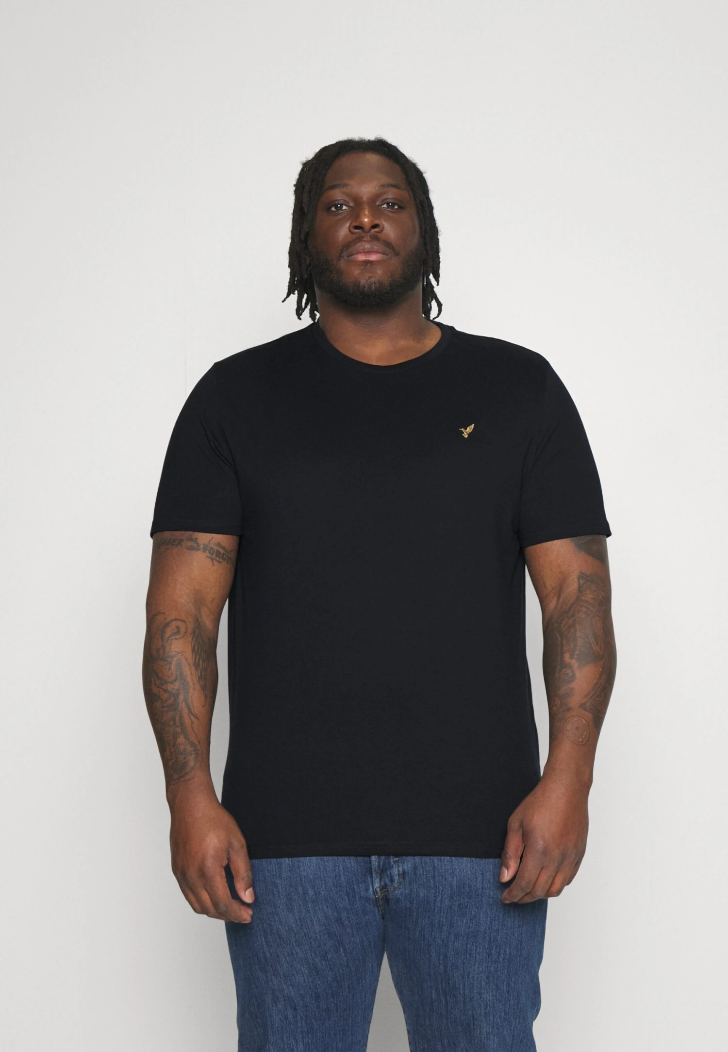 Pier One 2 PACK - T-shirt Basic - Dark Blue/white 5 Pier One 2 PACK - T-shirt Basic - Dark Blue/white - obrazek 5