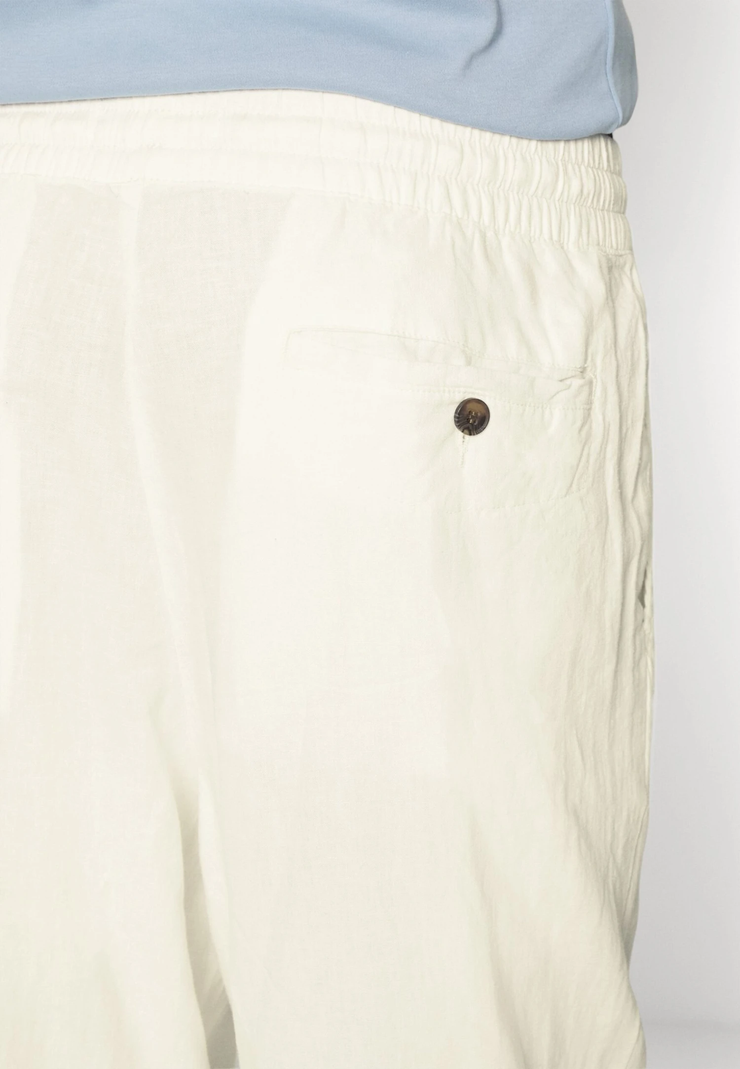 Pier One DRAWCORD TROUSERS LINEN BLEND - Spodnie Materiałowe - White 6 Pier One DRAWCORD TROUSERS LINEN BLEND - Spodnie Materiałowe - White - obrazek 6