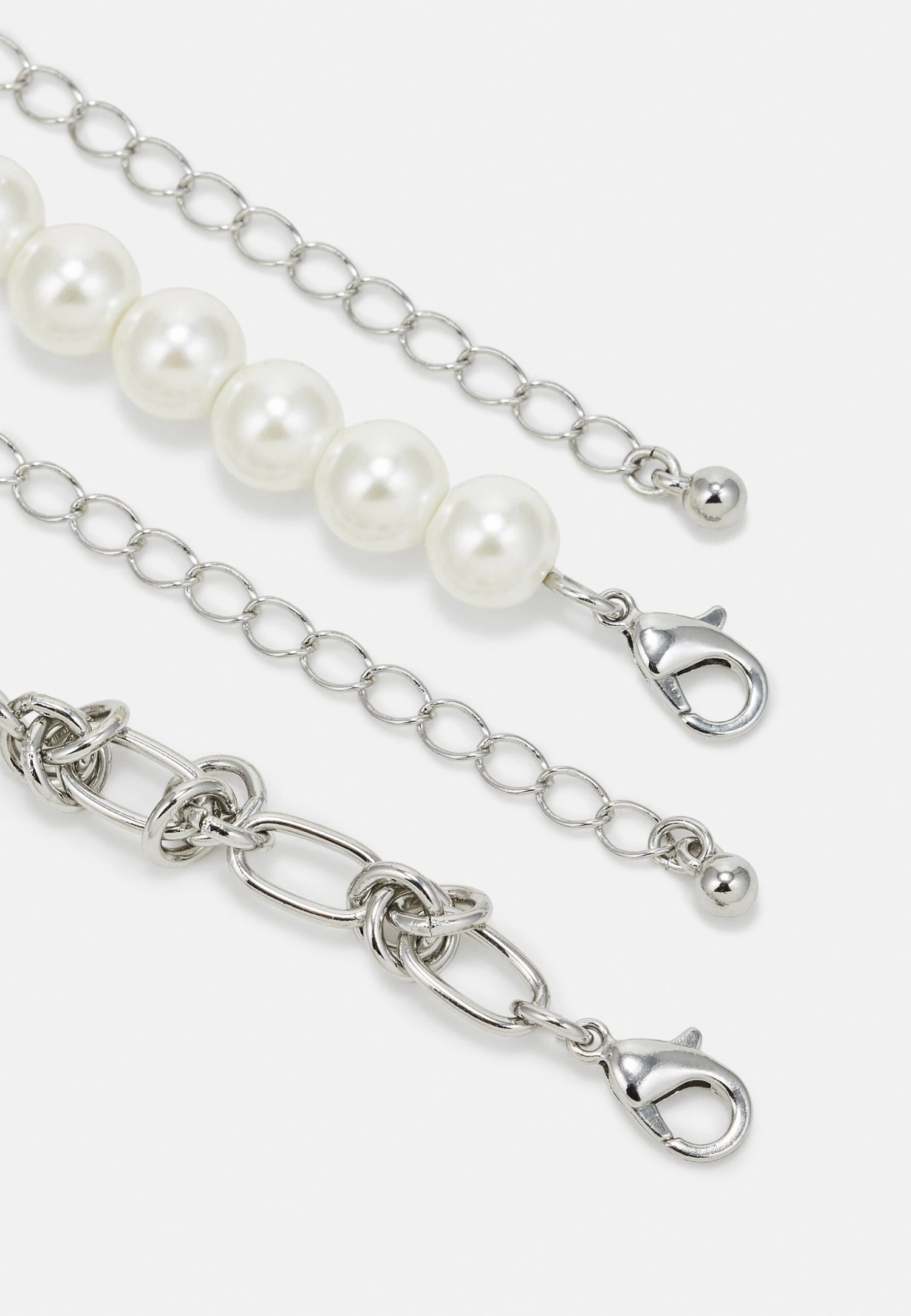 Pier One 2 PACK UNISEX - Naszyjnik - Silver 1 Pier One 2 PACK UNISEX - Naszyjnik - Silver