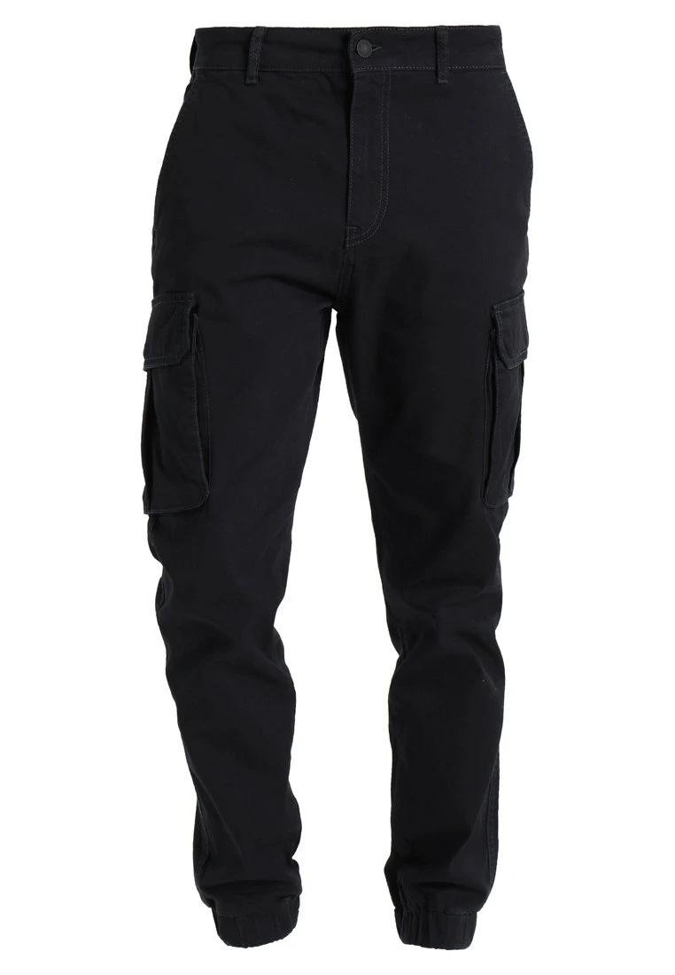 Pier One CUFFED SKINNY TROUSER - Bojówki - Black 6 Pier One CUFFED SKINNY TROUSER - Bojówki - Black - obrazek 6