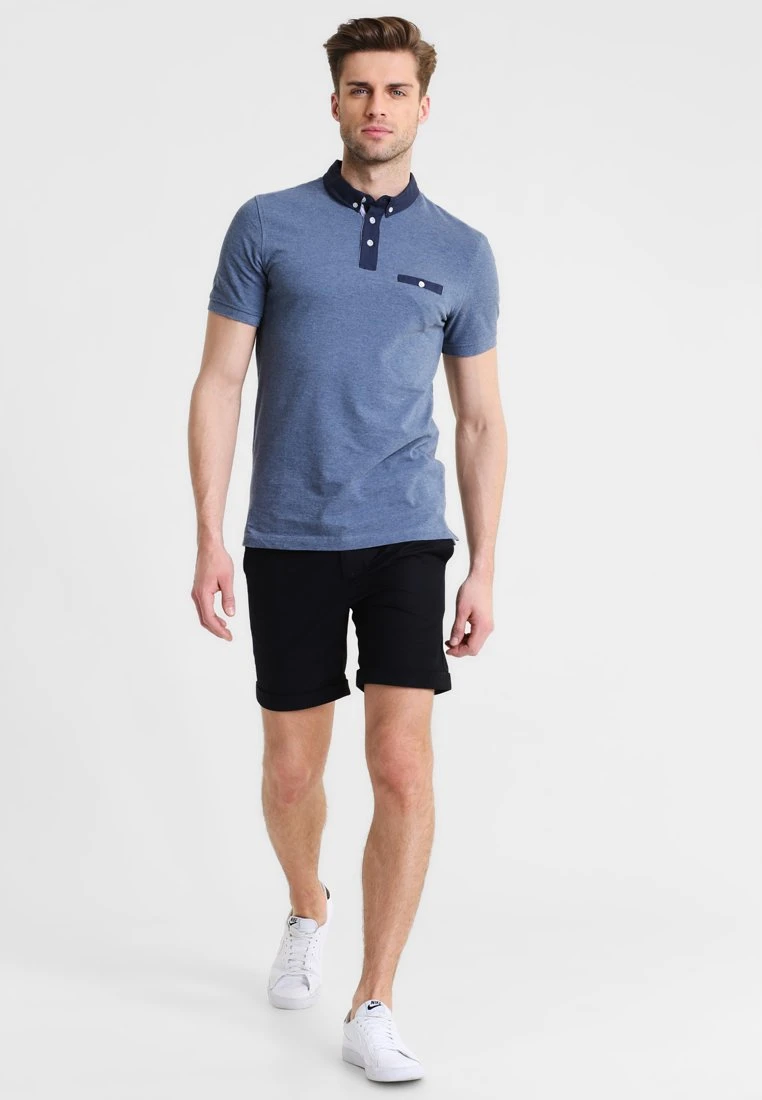 Pier One Koszulka Polo - Blue Melange 2 Pier One Koszulka Polo - Blue Melange - obrazek 2