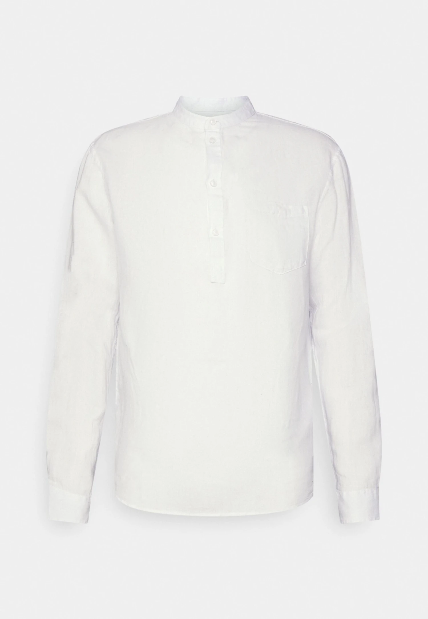 Pier One LINEN COTTON MIX 2 PACK - Koszula - White/black 1 Pier One LINEN COTTON MIX 2 PACK - Koszula - White/black