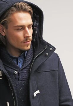 Pier One Krótki Płaszcz - Navy -Pier One 39fc34304bfd4cb98c88dbc8fb72bf47