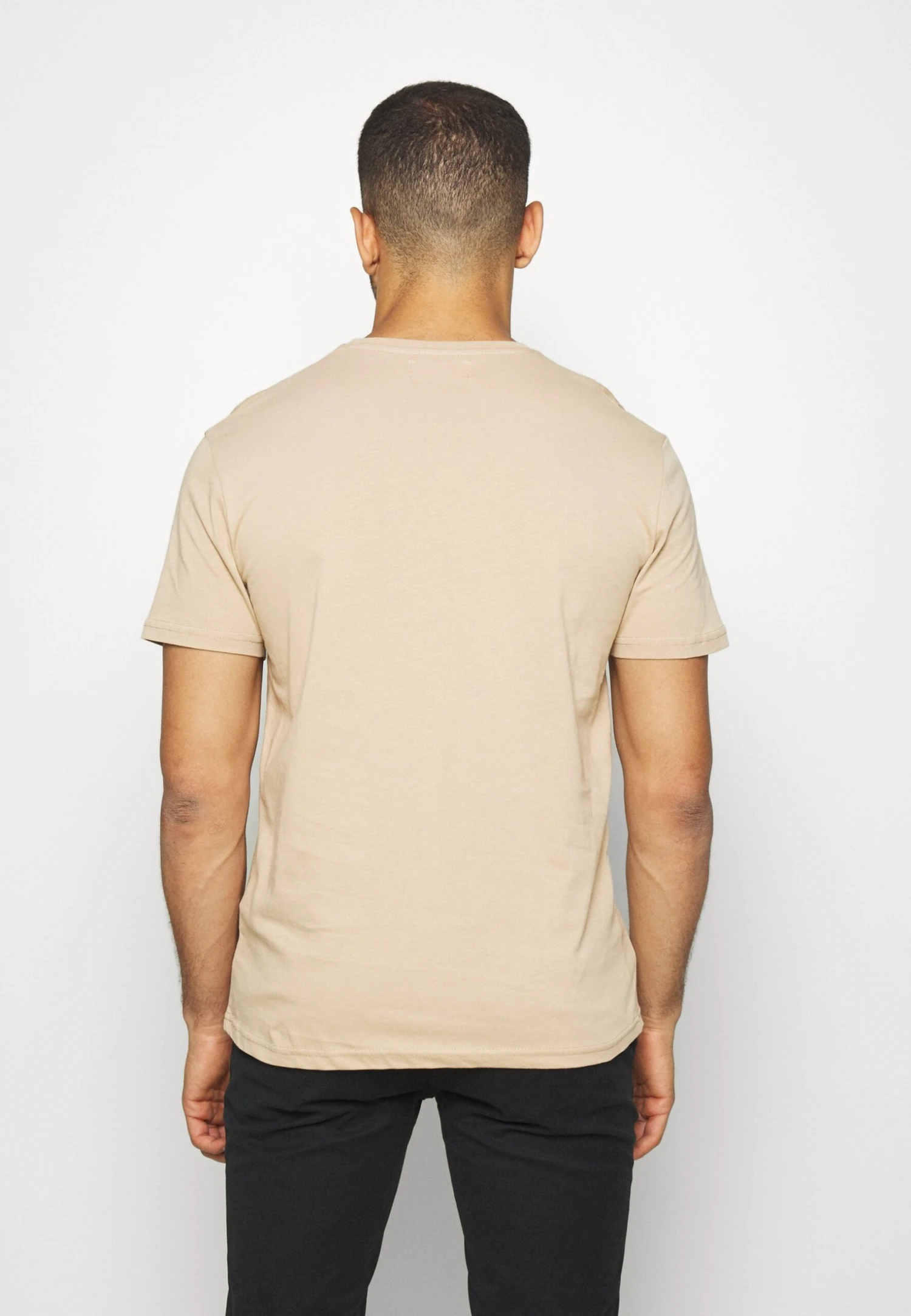 Pier One 3 PACK - T-shirt Basic - Khaki/tan/dark Blue 3 Pier One 3 PACK - T-shirt Basic - Khaki/tan/dark Blue - obrazek 3