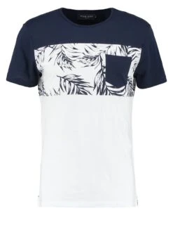 Pier One T-shirt Z Nadrukiem - Navy/white -Pier One 47b4ab3d2c9640d7935fd8f2a2962d5a