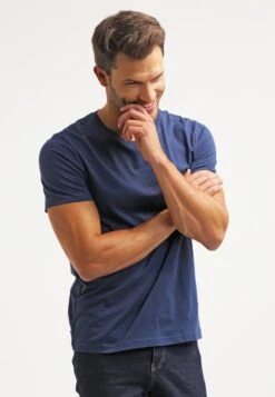 Pier One T-shirt Basic - Dark Blue