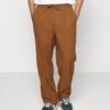 Pier One DRAWCORD TROUSERS LINEN BLEND - Spodnie Materiałowe - Brown