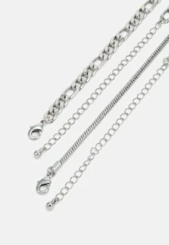 Pier One UNISEX 2 PACK - Naszyjnik - Silver-coloured