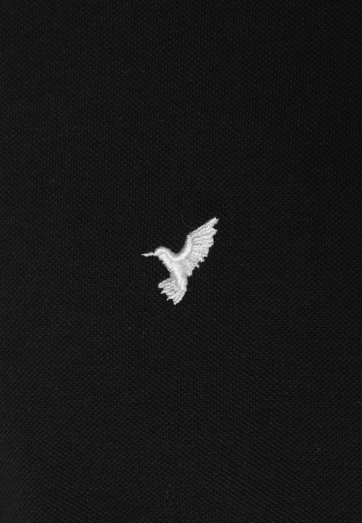 Pier One PIQUE EMBRO DETAIL - T-shirt Basic - Black 2 Pier One PIQUE EMBRO DETAIL - T-shirt Basic - Black - obrazek 2