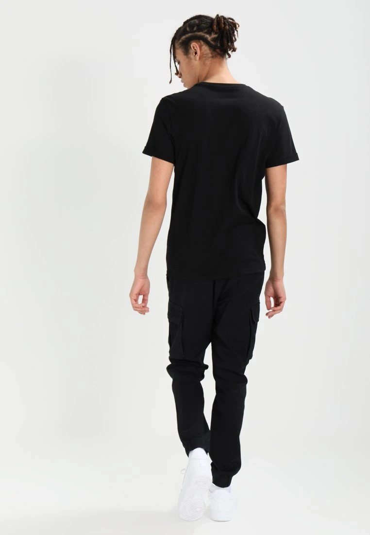 Pier One CUFFED SKINNY TROUSER - Bojówki - Black 3 Pier One CUFFED SKINNY TROUSER - Bojówki - Black - obrazek 3