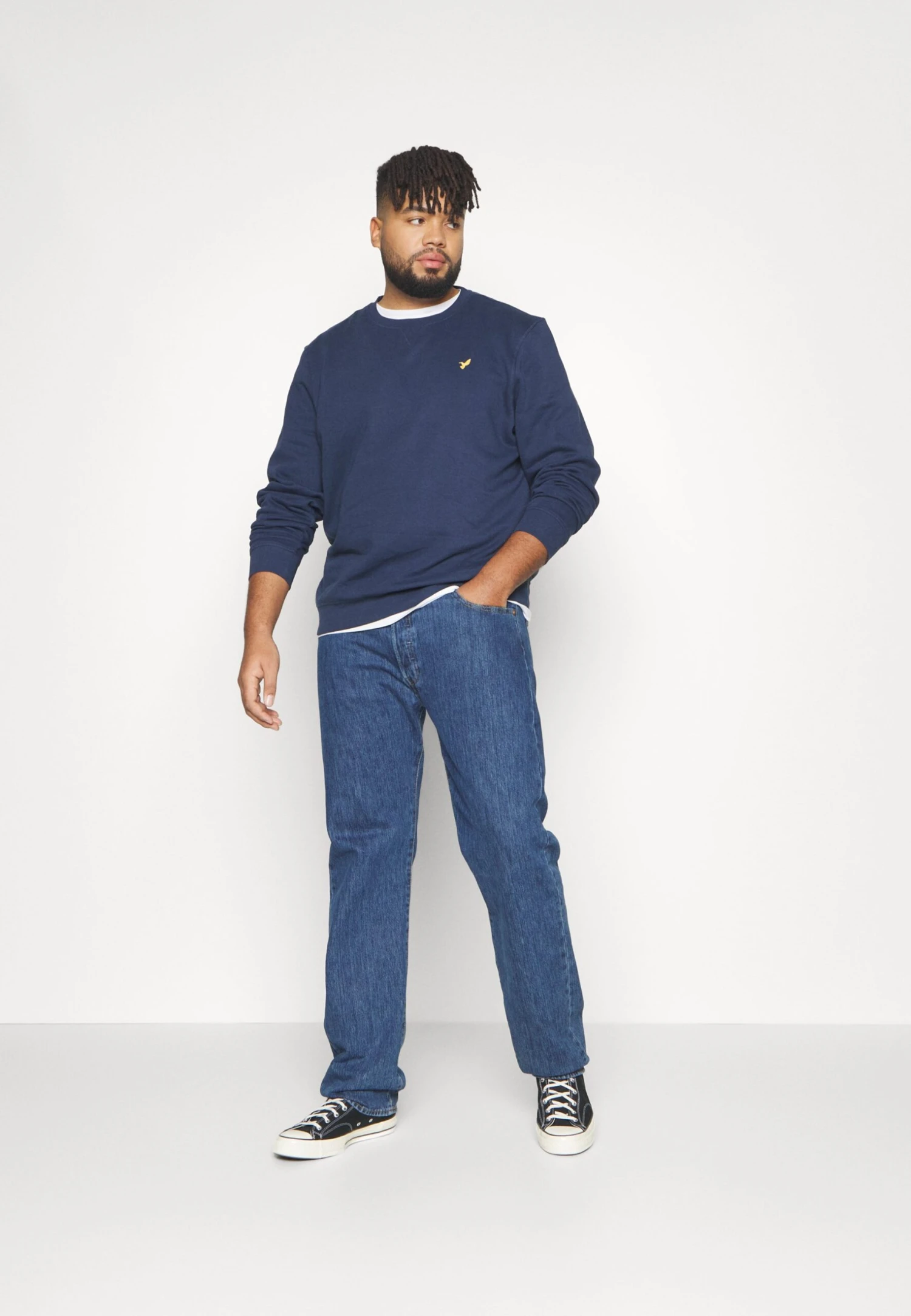 Pier One PLUS SIZE 2 PACK - Bluza - Dark Blue/bordeaux 1 Pier One PLUS SIZE 2 PACK - Bluza - Dark Blue/bordeaux