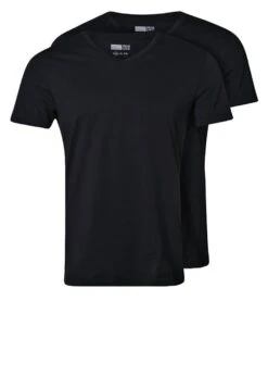 Pier One 2 PACK - T-shirt Basic - Black