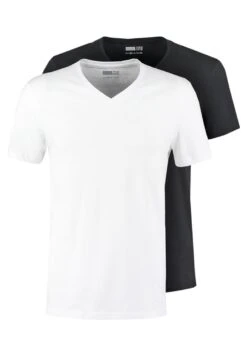 Pier One 2 PACK - T-shirt Basic - White/black 11 Pier One 2 PACK - T-shirt Basic - White/black -Pier One 7f713aa7d0cf4680ab0acb77eb634838
