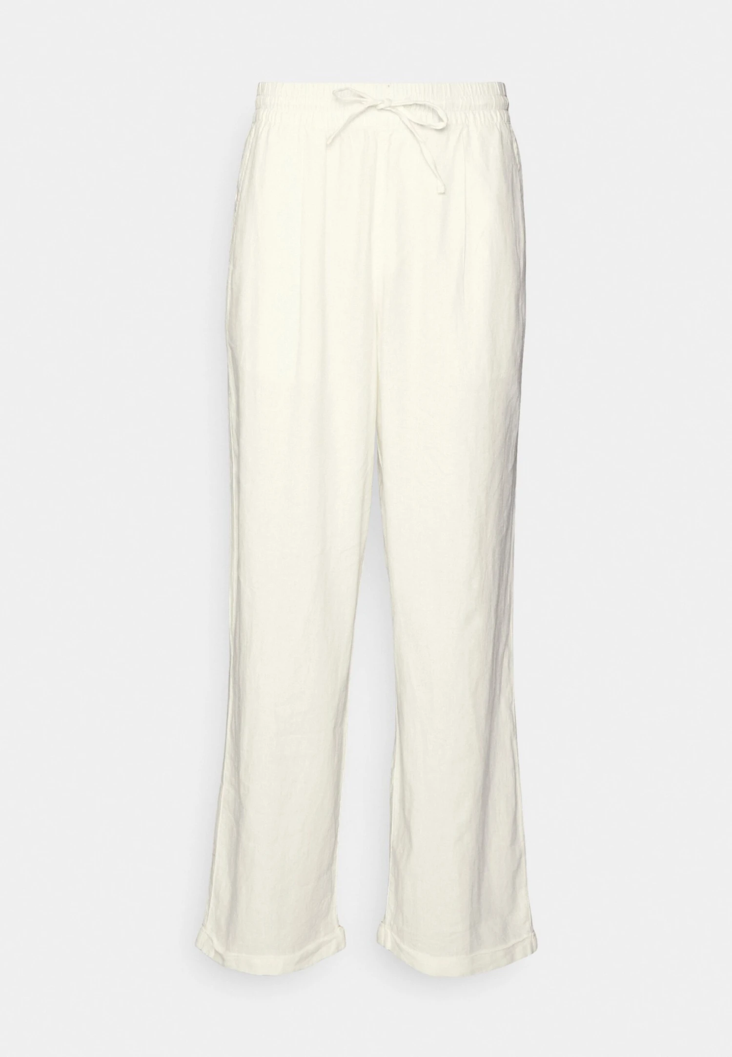 Pier One DRAWCORD TROUSERS LINEN BLEND - Spodnie Materiałowe - White 5 Pier One DRAWCORD TROUSERS LINEN BLEND - Spodnie Materiałowe - White - obrazek 5
