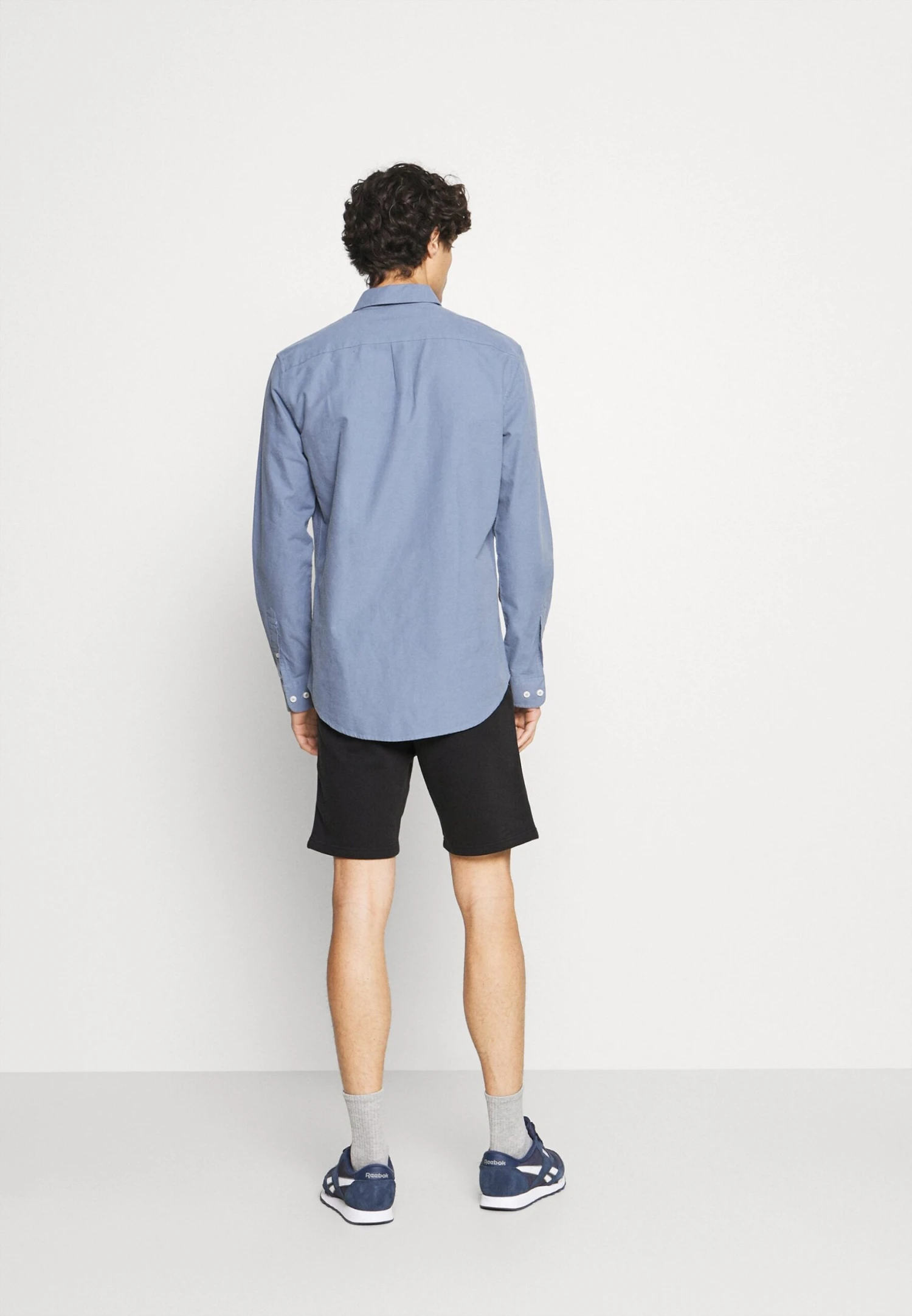 Pier One 3 PACK - Szorty - Black/mottled Light Grey/dark Blue 3 Pier One 3 PACK - Szorty - Black/mottled Light Grey/dark Blue - obrazek 3