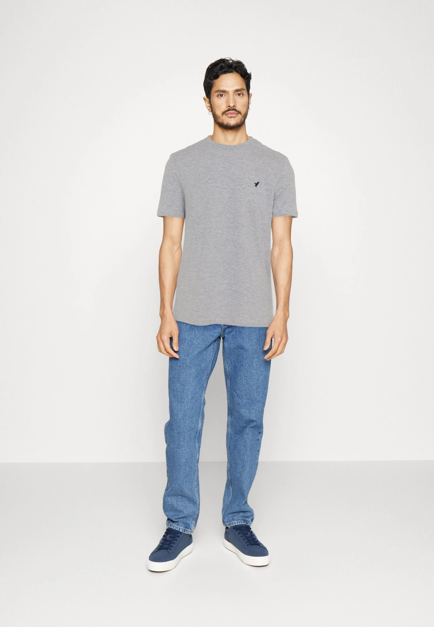 Pier One 3 PACK - T-shirt Basic - Mottled Light Grey/pink/black 1 Pier One 3 PACK - T-shirt Basic - Mottled Light Grey/pink/black