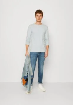 Pier One 2 PACK - Bluzka Z Długim Rękawem - Light Blue/dark Blue