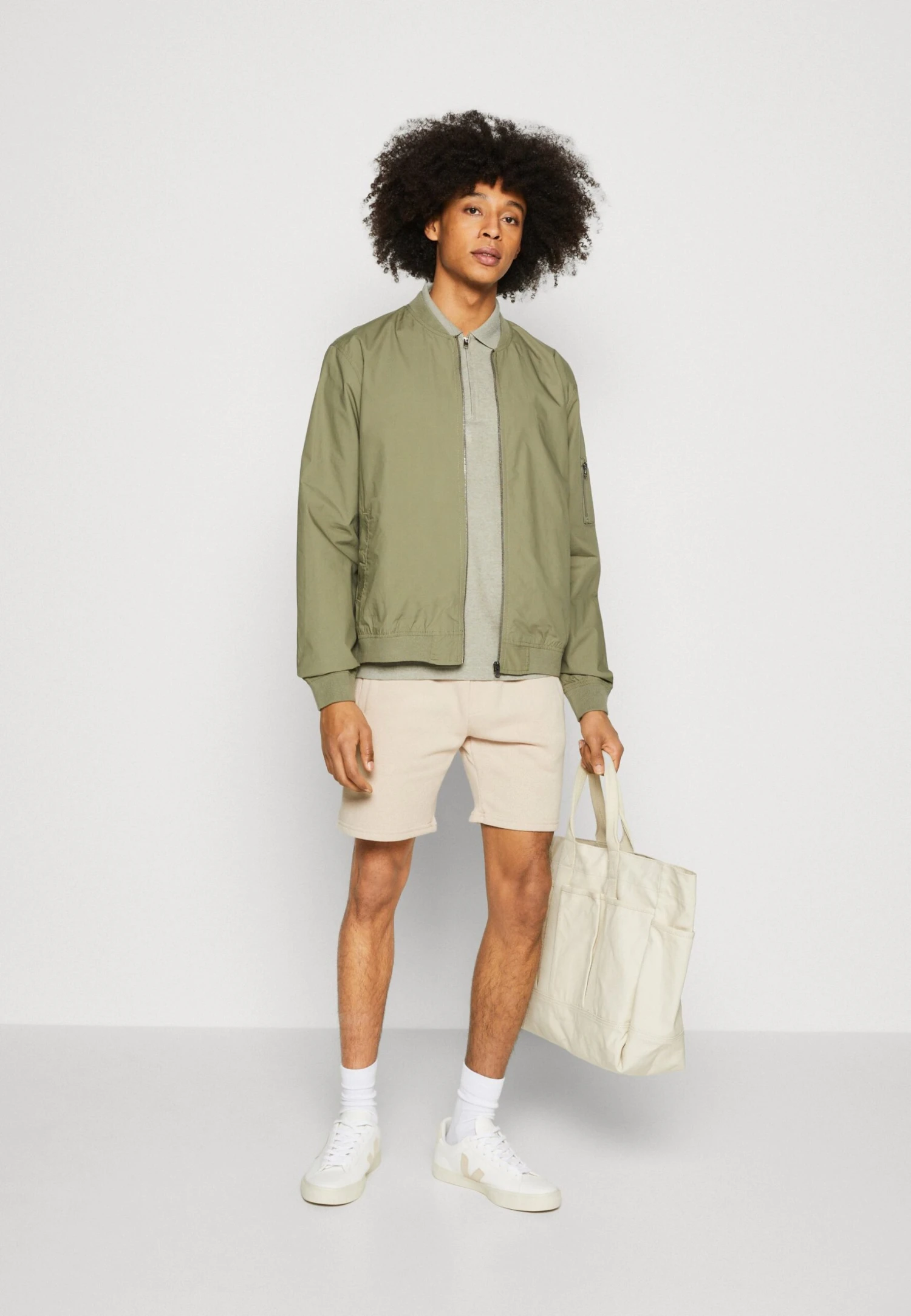 Pier One 2 PACK - Szorty - Grey/beige 1 Pier One 2 PACK - Szorty - Grey/beige