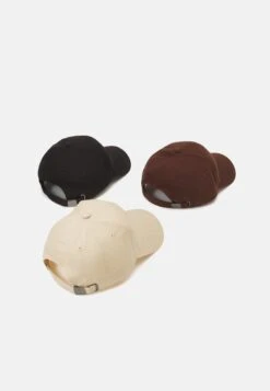 Pier One UNISEX 3 PACK - Czapka Z Daszkiem - Black/dark Brown/beige