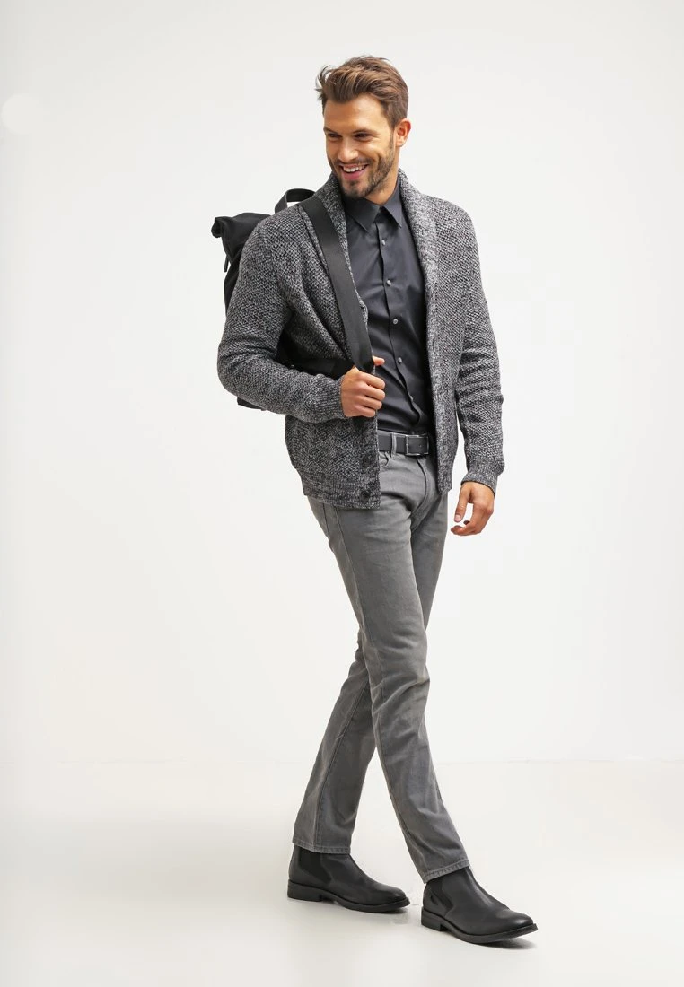 Pier One Kardigan - Dark Grey Melange 2 Pier One Kardigan - Dark Grey Melange - obrazek 2