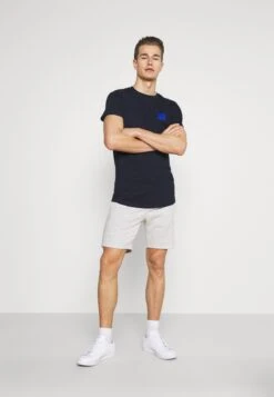 Pier One 2 PACK - Szorty - Mottled Light Grey/dark Blue