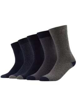 Pier One 5 PACK - Skarpety - Dark Blue/mottled Grey