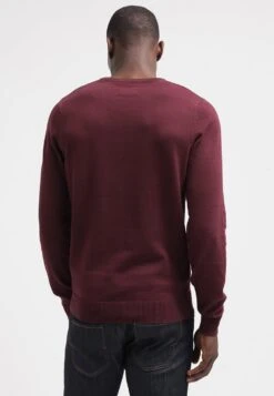 Pier One BASIC CREWNECK - Sweter - Bordeaux -Pier One aaf245cbddbb47c589ef82b506fadeca