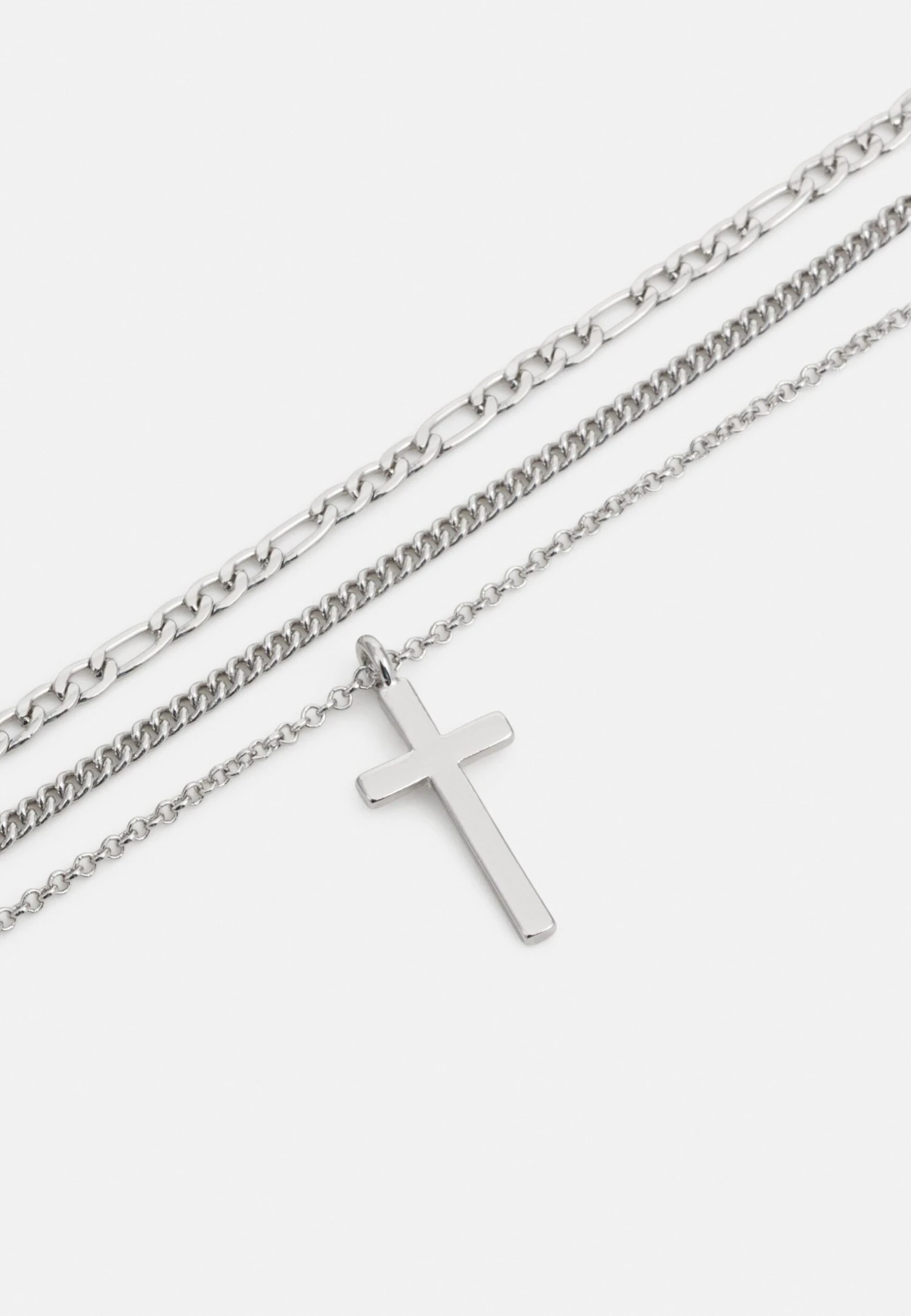 Pier One UNISEX 3 PACK - Naszyjnik - Silver-coloured 2 Pier One UNISEX 3 PACK - Naszyjnik - Silver-coloured - obrazek 2