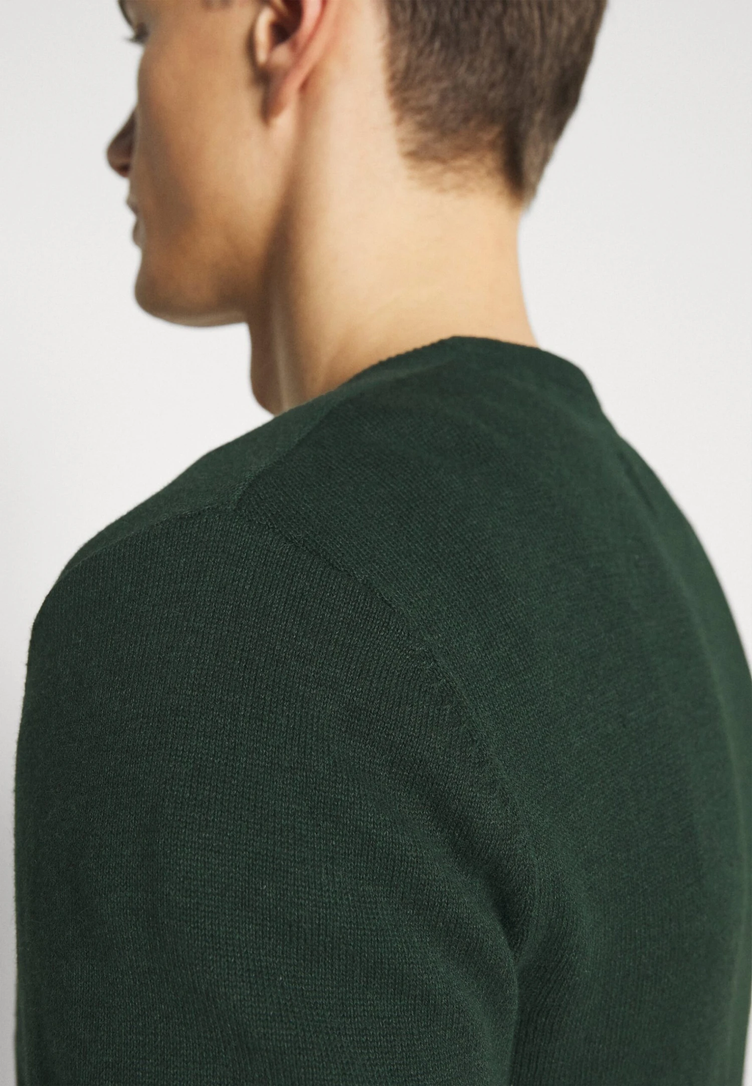 Pier One BASIC CREWNECK - Sweter - Mottled Dark Green 5 Pier One BASIC CREWNECK - Sweter - Mottled Dark Green - obrazek 5