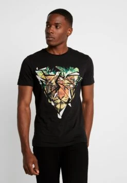 Pier One T-shirt Z Nadrukiem - Black
