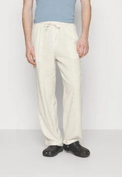 Pier One DRAWCORD TROUSERS - Spodnie Materiałowe - Off-white