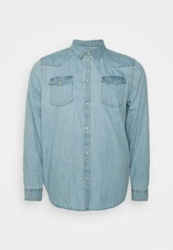 Pier One DENIM - Koszula - Light Blue Denim