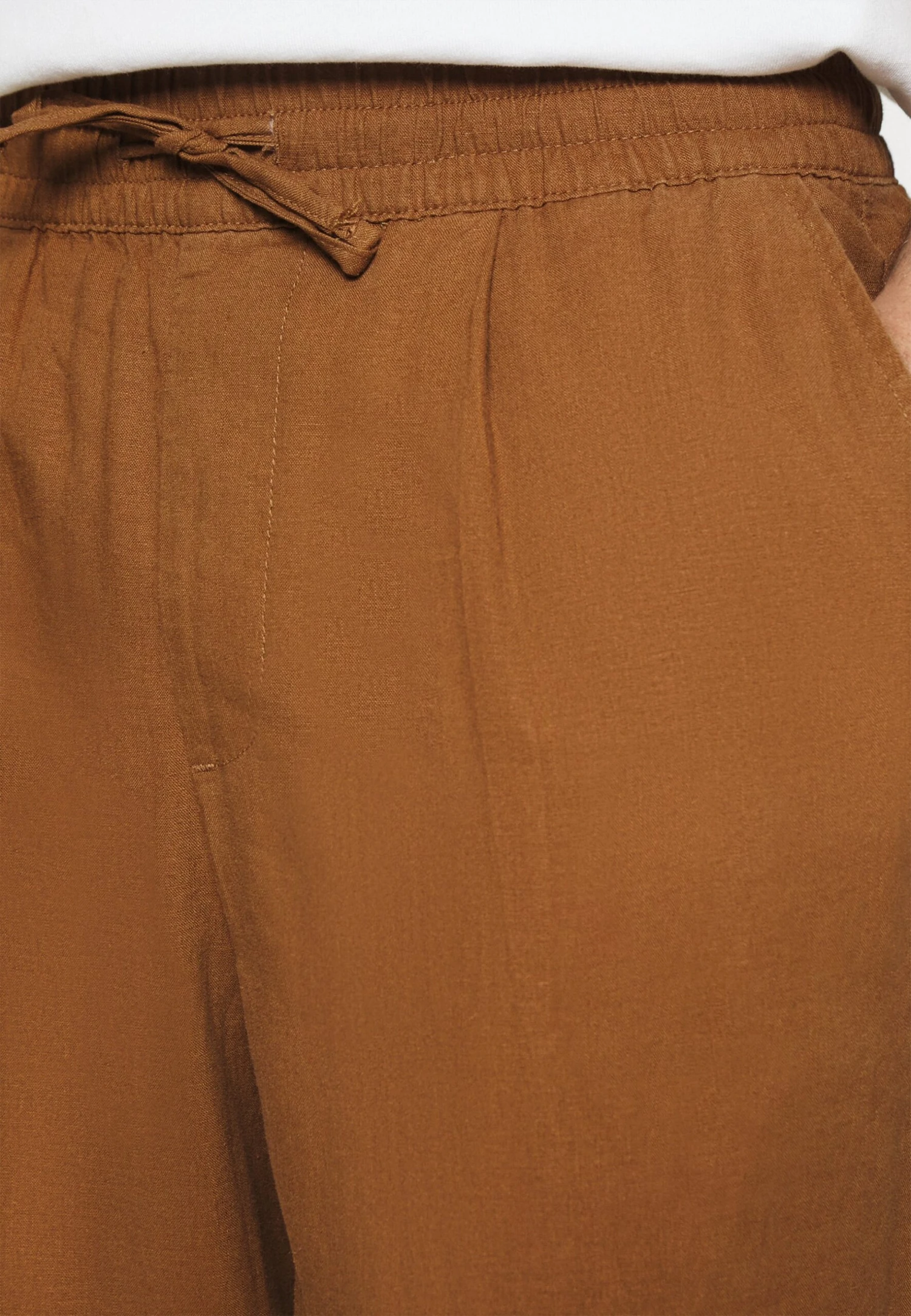 Pier One DRAWCORD TROUSERS LINEN BLEND - Spodnie Materiałowe - Brown 5 Pier One DRAWCORD TROUSERS LINEN BLEND - Spodnie Materiałowe - Brown - obrazek 5