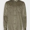 Pier One CORDUROY OVERSHIRT - Koszula - Khaki