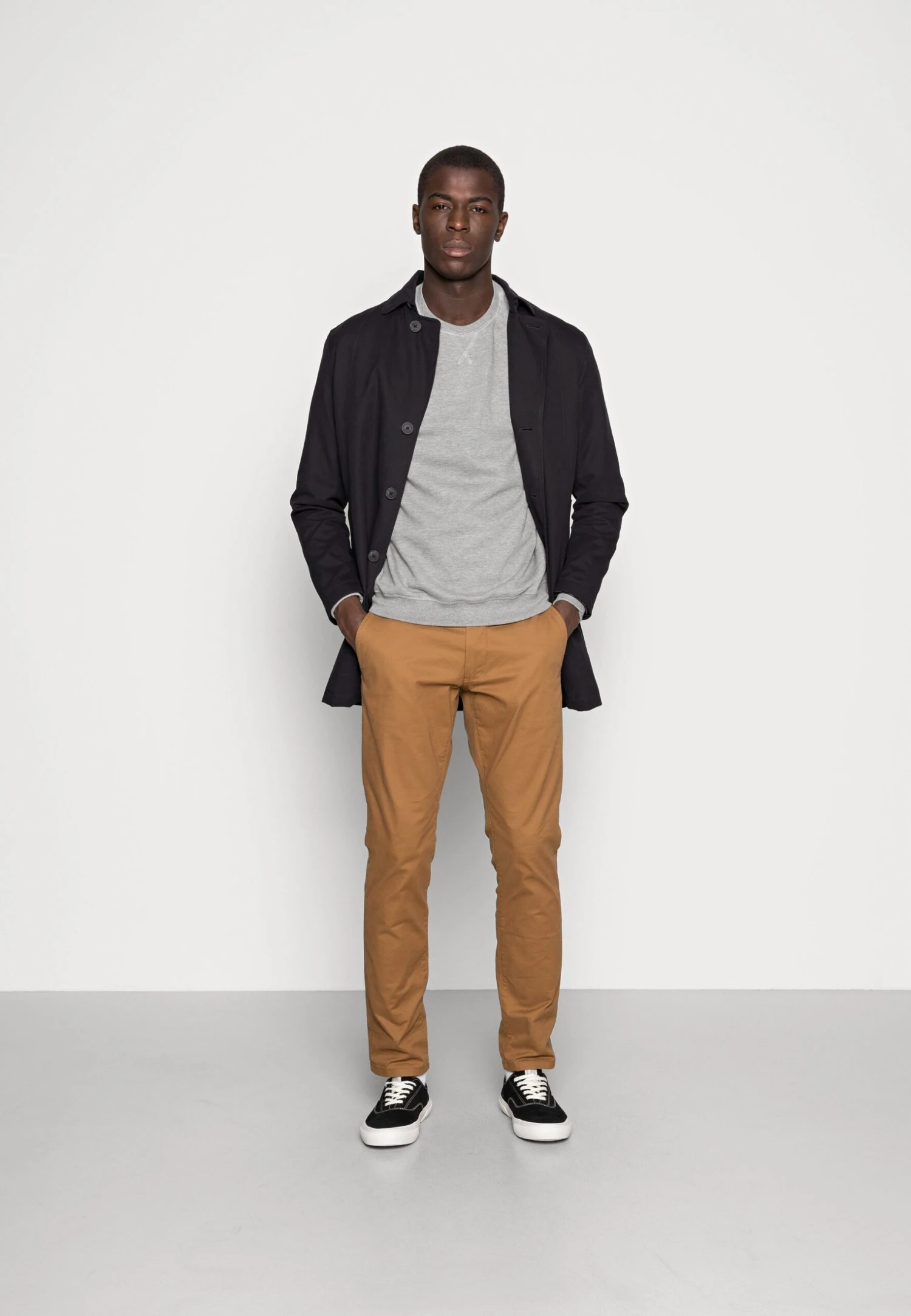 Pier One 2 PACK - Bluza - Mottled Light Grey/black 1 Pier One 2 PACK - Bluza - Mottled Light Grey/black