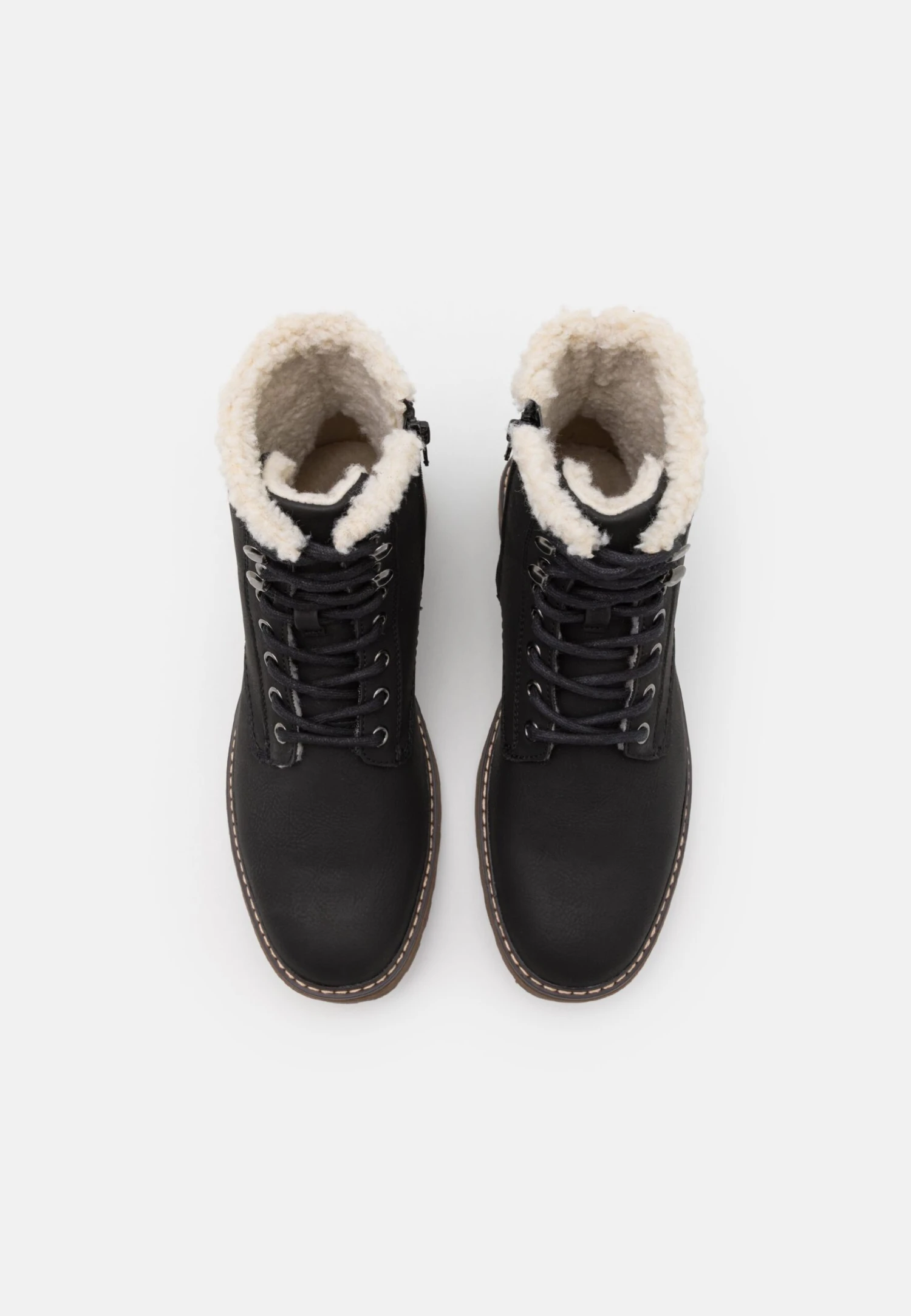 Pier One Botki Sznurowane - Black 4 Pier One Botki Sznurowane - Black - obrazek 4