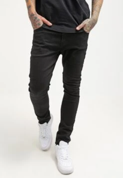 Pier One Jeansy Slim Fit - Black Denim