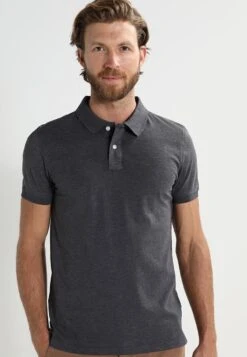 Pier One Koszulka Polo - Dark Grey Melange