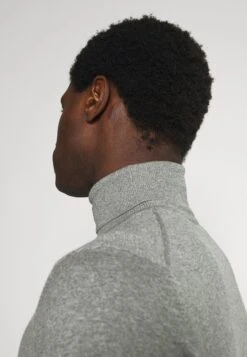 Pier One PM- BASIC TURTLENECK - Sweter - Black/mottled Light Grey -Pier One cd833c29eab047e19e00cc4e3a2fddf0