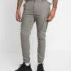 Pier One CUFFED SKINNY TROUSER - Bojówki - Grey