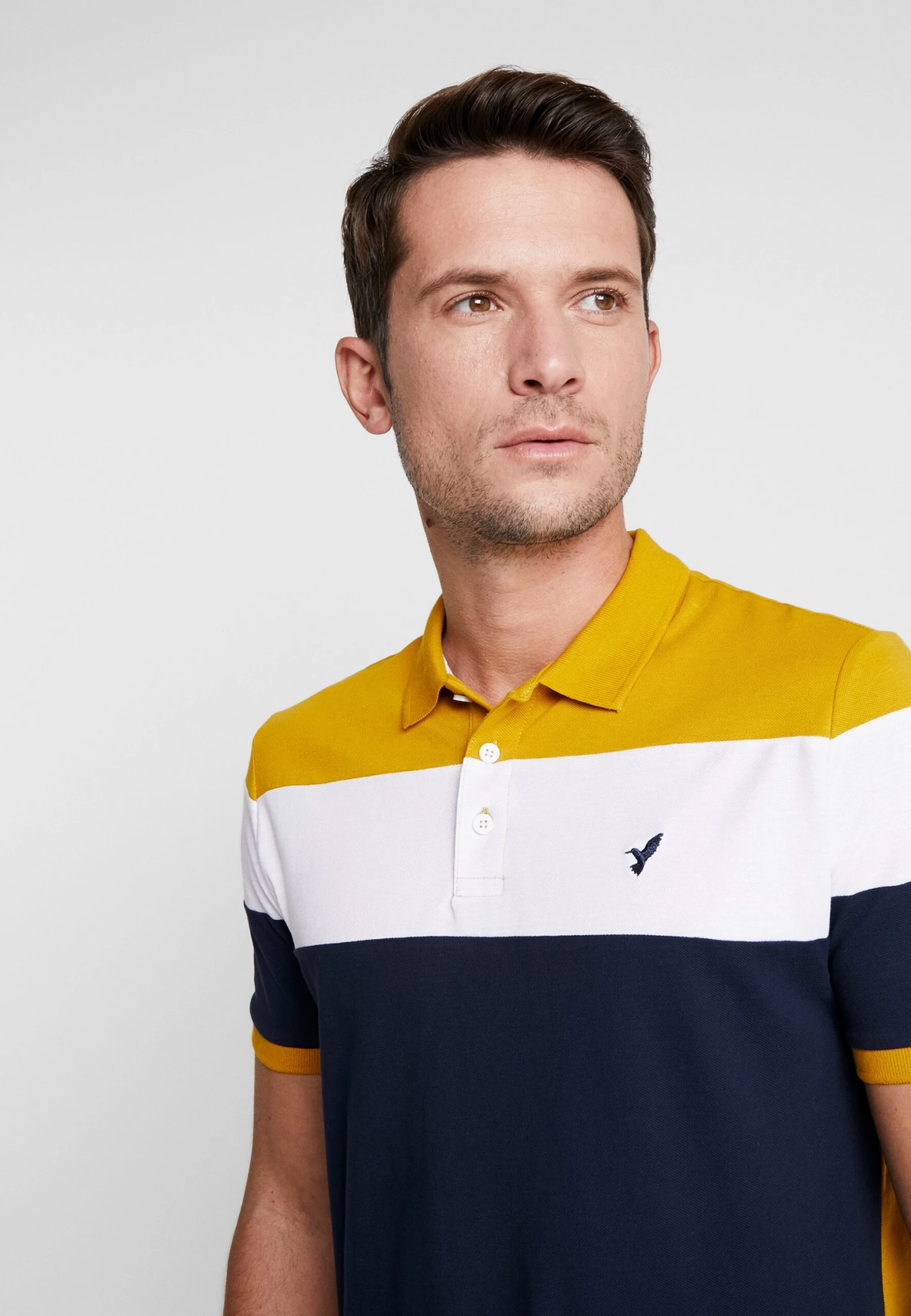 Pier One Koszulka Polo - Dark Blue/mustard 4 Pier One Koszulka Polo - Dark Blue/mustard - obrazek 4